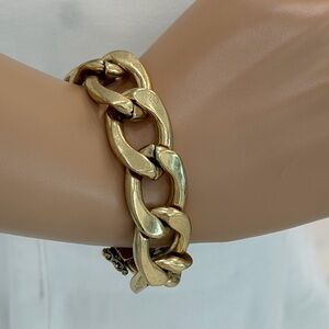 Great-Looking Bold, Chunky Lucky Brand Statement Bracelet in Goldtone